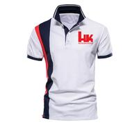 Bluxir Polo Hombre para He-ckler and K.Och, Camiseta de Vestir, Suave y Cómoda, Ideal para Ropa Deportiva Informal Unisex, Delgado(White,XXL)