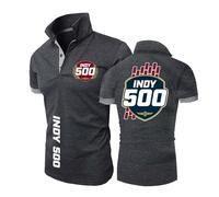 Bluxir Polos hombre Para In.di.an.ap.ol.is 500, Camiseta de Vestir, Suave y Cómoda, Ideal para viajes informales, ropa ligera, Delgado(Dark Gray,S)