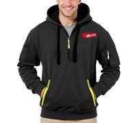 Bluxir Sudadera cremallera hombre SU. ZU. KI, Acabados premium y refinados, Ideale per sport e attività all’aperto, Larga(Black,XL)