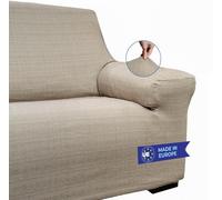 BLUZIMAN Funda Sofa 3 Plazas Gruesa Hecha en España 100%, Fundas Sofá Elastica Ajustable De Calidad, Cubre Capa Sofá 3 Lugares Cobertor Sofa Cover (Tres plazas, Lino)