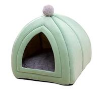 BLWOTMOR Cama para Gatos, Caseta para Gatos, Perro Pequeño, Gamuza Suave, Lavable, Accesorios, Comodidad, Adecuada para El en Interiores, Regalo para, Verde