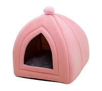 BLWOTMOR Cama para Gatos, Caseta para Gatos, Perro Pequeño, Gamuza Suave, Lavable, Accesorios, Comodidad, Adecuada para El en Interiores, Regalo para, Rosado