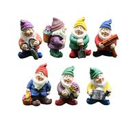 BLWOTMOR Conjunto de 7 Mini de Jardín Hechos de Resina, Decoraciones para