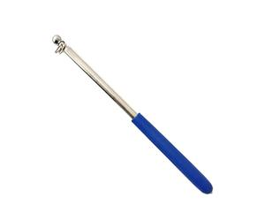 BLWOTMOR Guía Telescópica para Mástil de Bandera, Herramienta Extensible de Acero Inoxidable con Empuñadura de Silicona, Ideal para Escolares, Azul, tal como se describe