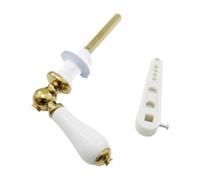 BLWOTMOR Palanca de Descarga Tradicional para Inodoros con Cisterna, Funcional, Ergonómica, Accesorios de Montaje Incluidos, Apta para Baños, Oro