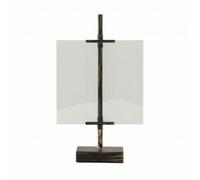 BLWOTMOR Soporte para Fotos Marco Decorativo Base Maciza de Madera Metálica Estética Moderna Rústica con Panel Acrílico Delgado y Estable Adecuado para Consola Vestíbulo Mueble Bajo Estante