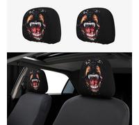 BLWSLC 2 fundas elásticas para reposacabezas de coche con diseño de perro Rottweiler, adecuadas para camiones y furgonetas