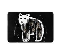 BLWSLC Alfombrilla de franela antideslizante con diseño de osos para niños de 16 x 24 pulgadas, con un patrón adecuado para uso en interiores y exteriores, decoración del hogar