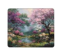 BLWSLC Alfombrilla de mouse de escritorio con borde overlocked Big Tree by the River, alfombrilla de juegos impresa adecuada para juegos y oficina, 7 x 8.6 pulgadas