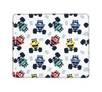 BLWSLC Alfombrilla de mouse de escritorio con borde overlocked Cute Monster Trucks impresa, adecuada para juegos y oficina, 7 x 8.6 pulgadas