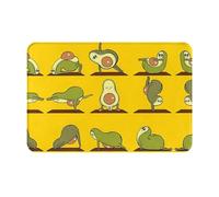 BLWSLC Avocado Yoga - Tapete de franela antideslizante de 40,6 x 61 cm con un diseño impreso adecuado para uso en exteriores, patios, porches y baños