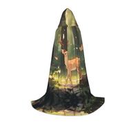 BLWSLC Bambi - Capa con capucha estampada para adolescentes, sin cremallera, adecuada para cosplay y actuaciones escénicas, talla L