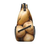 BLWSLC Bolsa cruzada de viaje con estampado de patatas, bolsa de hombro para hombre, diseño de cremallera, adecuada para correr y hacer fitness