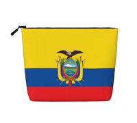 BLWSLC Bolsa de cosméticos de una sola capa impresa con la bandera de Ecuador, bolsa de almacenamiento, adecuada para el almacenamiento diario, imprescindible para viajes de negocios.