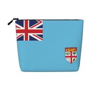 BLWSLC Bolsa de cosméticos de una sola capa impresa con la bandera de Fiji, bolsa de almacenamiento, adecuada para el almacenamiento diario, imprescindible para viajes de negocios.