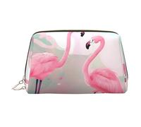 BLWSLC Bolsa de cosméticos portátil con estampado de flamencos, ideal para viajes y uso diario