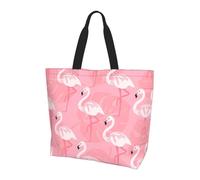 BLWSLC Bolsa de hombro con estampado de huevos de Pascua, organizador reutilizable, adecuado para viajes, gimnasio y yoga., Hojas de palmera de flamenco de verano, Talla única
