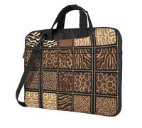 BLWSLC Bolsa de hombro de tela Oxford 600D a prueba de golpes con estampado de zoológico salvaje para uso diario, Black, 15.6 inch