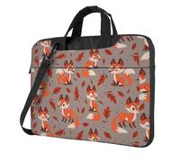 BLWSLC Bolsa de hombro de tela Oxford 600D a prueba de golpes con estampado de zorro de otoño para uso diario, Black, 13 inch