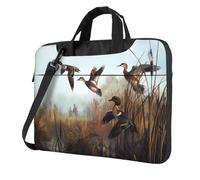 BLWSLC Bolsa de hombro de tela Oxford 600D a prueba de golpes para laptop, caza, volador, salvaje, impresa, para uso diario, Black, 14 inch