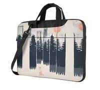 BLWSLC Bolsa de hombro de tela Oxford 600D a prueba de golpes para laptop, diseño de zorro salvaje, para uso diario, Black, 14 inch