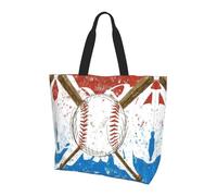 BLWSLC Bolsa de hombro estampada para niños y niñas en bomberos, organizador reutilizable, adecuado para viajes, gimnasio y yoga., Bates de béisbol y pelota dibujados a mano, Talla única