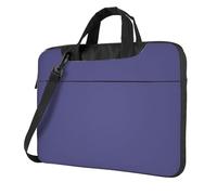 BLWSLC Bolsa de hombro para laptop de tela Oxford 600D a prueba de golpes, diseño de crisantemo salvaje, JuHua, color morado, para uso diario, Black, 13 inch
