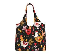 BLWSLC Bolsa de lona con estampado de pollos de gallo con un solo hombro, bolsa de deporte de fitness adecuada para viajes, viajes o compras