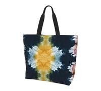 BLWSLC Bolsa de mano con estampado de mariposas y enjambre, bolsa de mano de gran capacidad para viajes, compras y vacaciones en la playa, Disolución del tinte, Talla única