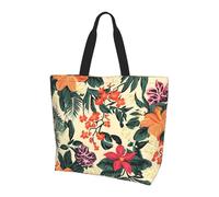 BLWSLC Bolsa de mano estampada con pico de búho, bolsa de mano de gran capacidad para viajes, compras y vacaciones en la playa, Susurros tropicales, Talla única