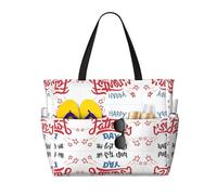 BLWSLC Bolsa de playa con estampado "Happy Father's Day Dad", ligera, plegable, adecuada para empacar viajes y uso en el gimnasio