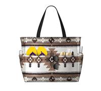 BLWSLC Bolsa de viaje con estampado de aborígenes, organizador de gran capacidad, adecuado para vacaciones y viajes.
