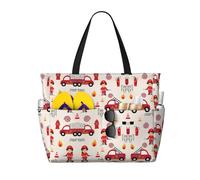 BLWSLC Bolsa de viaje con estampado de bomberos para niños y niñas, bolsa de hombro de gran capacidad, adecuada para vacaciones, viajes y uso en el gimnasio.