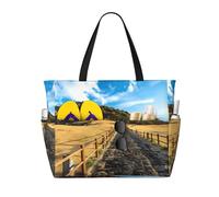 BLWSLC Bolsa de viaje con estampado de Corea de la isla de Jeju, bolsa de hombro de gran capacidad, adecuada para vacaciones, viajes y uso en el gimnasio.