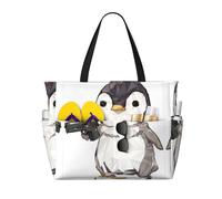 BLWSLC Bolsa de viaje con estampado de pingüinos, organizador de gran capacidad, adecuado para vacaciones y viajes.