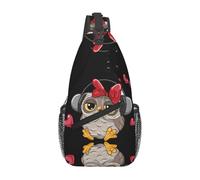 BLWSLC Bolso cruzado con estampado de búho de amor para hombre, mochila casual de un solo hombro, correa de hombro ajustable, adecuada para correr y senderismo