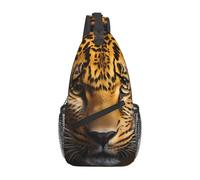 BLWSLC Bolso cruzado de un solo hombro para hombre. La bolsa cruzada con estampado de leopardo de ojos profundos y correa de hombro gruesa es adecuada para salidas diarias