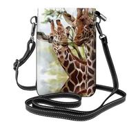BLWSLC Bolso cruzado ligero y pequeño con estampado de jirafa de ciervo de acuarela para mujer con ranuras para tarjetas, adecuado para el uso diario y viajes