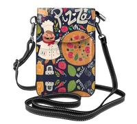 BLWSLC Bolso cruzado pequeño y ligero con estampado de Chef Pizza para mujer con ranuras para tarjetas, adecuado para el uso diario y viajes
