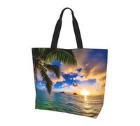 BLWSLC Bolso de hombro con estampado de flamenco rosa en la playa, organizador reutilizable, adecuado para viajes, gimnasio y yoga., Estilo de boceto monocromático para juegos, Talla única