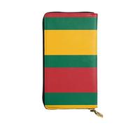 BLWSLC Bolso largo con diseño de bandera de Lituania, cartera con cremallera, tarjetero, bolsa de almacenamiento portátil de monedas de viaje adecuada para viajes y uso diario