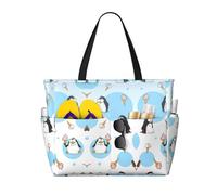 BLWSLC Bonita bolsa de viaje con estampado de pingüinos, organizador de gran capacidad, adecuado para vacaciones y viajes.