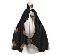 BLWSLC Bonita capa con capucha para adultos, disfraz de escenario, fiesta de vacaciones y disfraz de cosplay