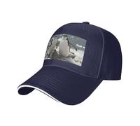 BLWSLC Bonita gorra de béisbol negra con estampado de pingüino, ajustable, se puede utilizar como sombrero de sol y sombrero de senderismo., azul marino, Talla única