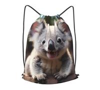 BLWSLC Bonita mochila de viaje con cordón de koala, portátil, adecuada para viajes cortos, Negro, pequeño