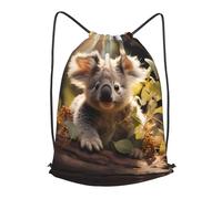 BLWSLC Bonita mochila de viaje con cordón para gimnasio, portátil, adecuada para viajes cortos, Negro, Mediano