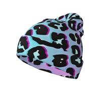 BLWSLC Bonito gorro de punto para adultos, color turquesa impreso, adecuado para otoño e invierno, camping y escalada