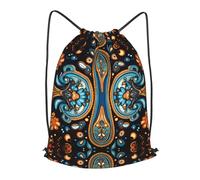 BLWSLC Bonito patrón simétrico impreso con cordón, mochila deportiva para fitness, viajes, ideal para gimnasio y viajes