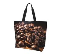 BLWSLC Brown Bear Pounce - Bolso de mano para mujer, gran capacidad, ideal para ir de compras, trabajo, viajes y gimnasio, Granos de Café, Talla única