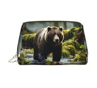 BLWSLC Brown Bear Pounce - Neceser portátil para viajes, ideal para viajes y uso diario
